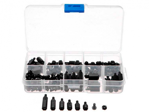 set of nylon stands and fasteners m3 180 pcs.