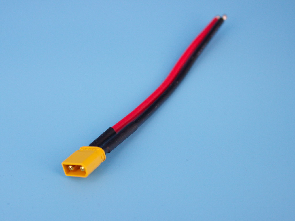 XT30 connector with wire 16 AWG 10 cm